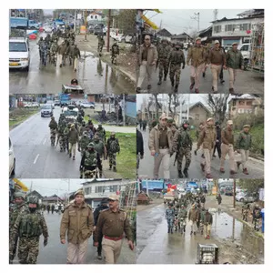 Flag March taken out in J&Ks Sopore to reassure voters of security
