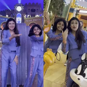 Juhi Parmar, daughter groove to Amitabh-Govindas Bade Miyan Chote Miyan at Yas Island