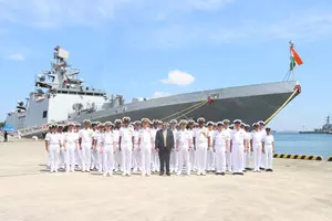 Indian Navy stealth frigate reaches Japans Yokosuka for joint maritime exercise
