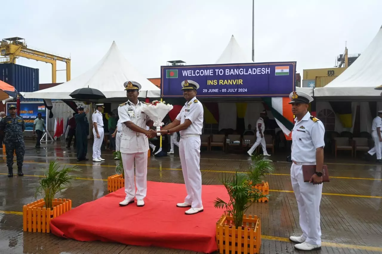 INS Ranvir Docks in Bangladesh, Bolstering Naval Ties Between Nations