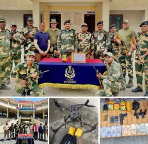 BSF recovers 126 drones, 150 kg heroin along India-Pak border in Punjab