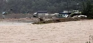 Death toll rises to five as heavy rains lash South Korea (Ld)