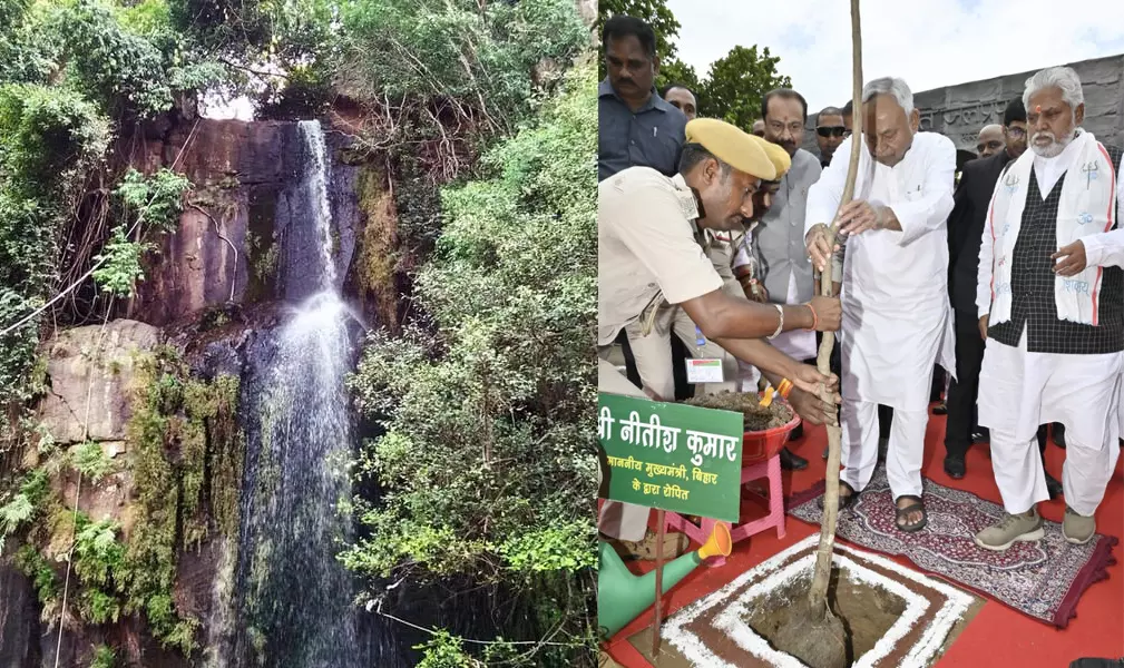 CM Nitish Kumar Unveils Eco-Tourism Facilities at Kakolat Waterfall in Nawada