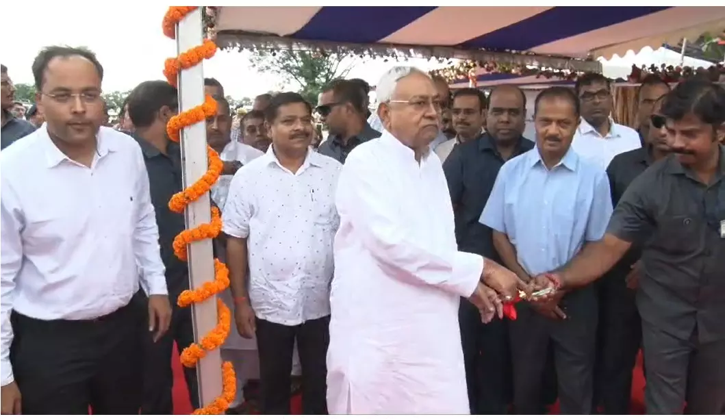 Chief Minister Nitish Kumar Inaugurates New Bridge in Nalanda District