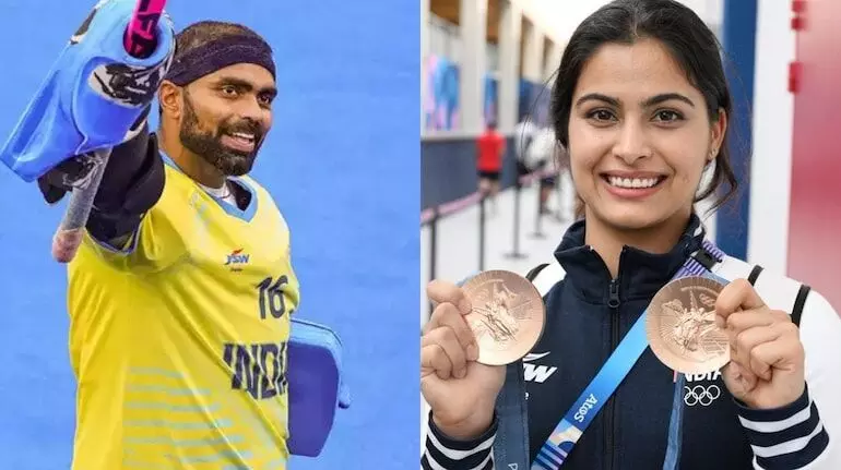 PR Sreejesh and Manu Bhaker Chosen as Flag Bearers for India at Paris Olympics 2024