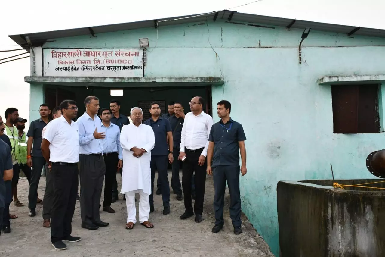 CM Nitish Kumar Inspects Flood Preparedness in Patna, Issues Directions_