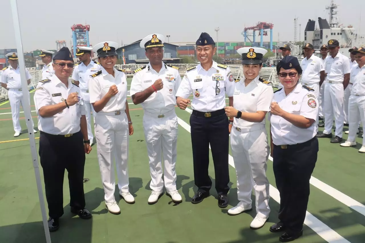 Indian Coast Guard Vessel Sujay Makes Port Call in Jakarta, Showcases Women in Maritime Security