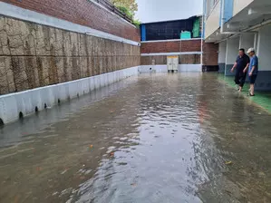 South Korea: 600 evacuated as heavy rain floods roads, homes