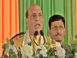 Pakistan deeply pained at witnessing celebration of democracy in J&K: Rajnath Singh