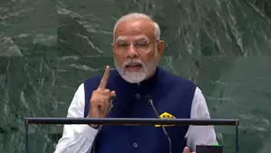 Placing India at centre of global striving for development, peace, PM Modi says it will work for all humanity (Lead)