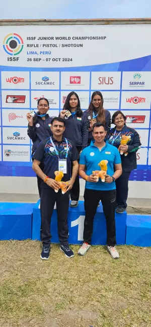 Divanshi wins second gold as India sweep womens 25m standard pistol at Lima Junior Worlds