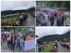 Arunachal: Thousands hold demonstration opposing survey for mega-dam & power project