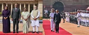 Maldives President Muizzu accorded ceremonial welcome at Rashtrapati Bhavan