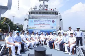 GRSE delivers INS Nirdeshak to Indian Navy