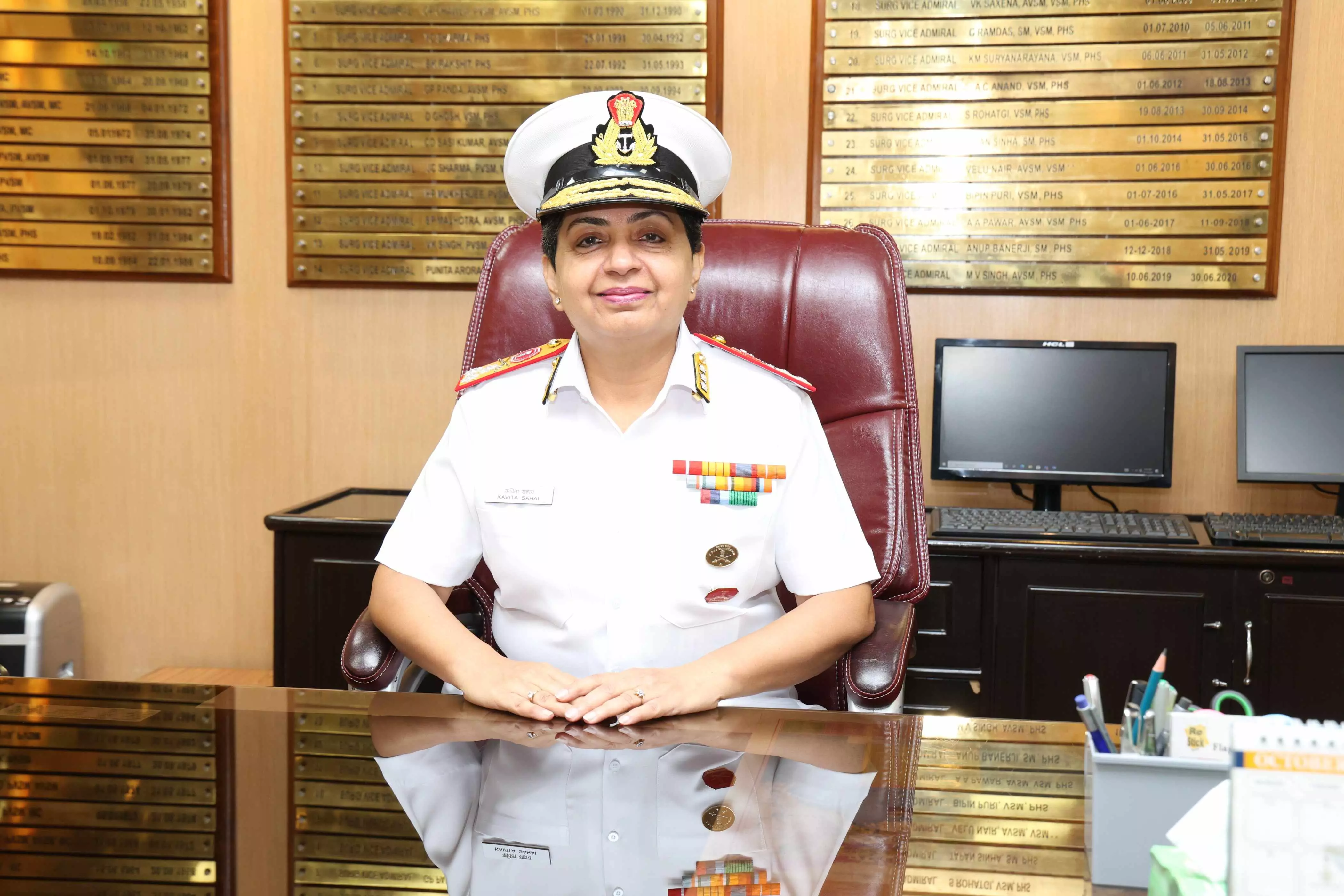 Surgeon Vice Admiral Kavita Sahai Assumes Charge as Director General Medical Services (Navy)