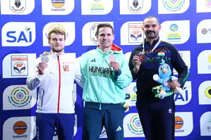 ISSF World Cup Final: Akhil Sheoran wins bronze in men’s 3P, Ganemat shoots national record