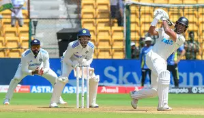 1st Test: Rachins 134 helps NZ take 356-run lead over India