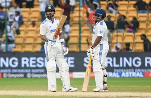 1st Test: Kohli, Sarfaraz hit counter-attacking fifties as India end day three at 231/3