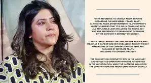 Ekta Kapoor offers clarification on POCSO case