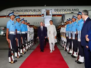 German Chancellor Olaf Scholz arrives in India to attend Intergovernmental Consultations