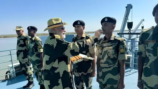 Diwali Celebrations Amidst Duty: PM Modi Celebrates with BSF Soldiers While Indian and Chinese Armies Exchange Sweets