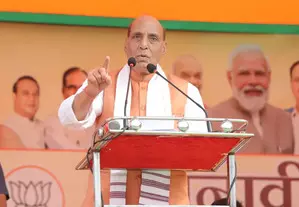 JMM-Cong-RJD leaders amassed huge wealth by sucking blood of tribals: Rajnath