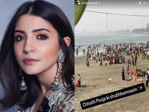 Anushka captures devotees performing Chhath Pooja at Mumbai beach  from her sea-facing apartment