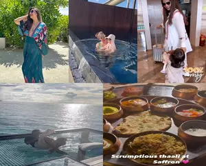 From indulging on thalis to enjoying in pool: Bipasha shares glimpses  of her family Maldivian holiday