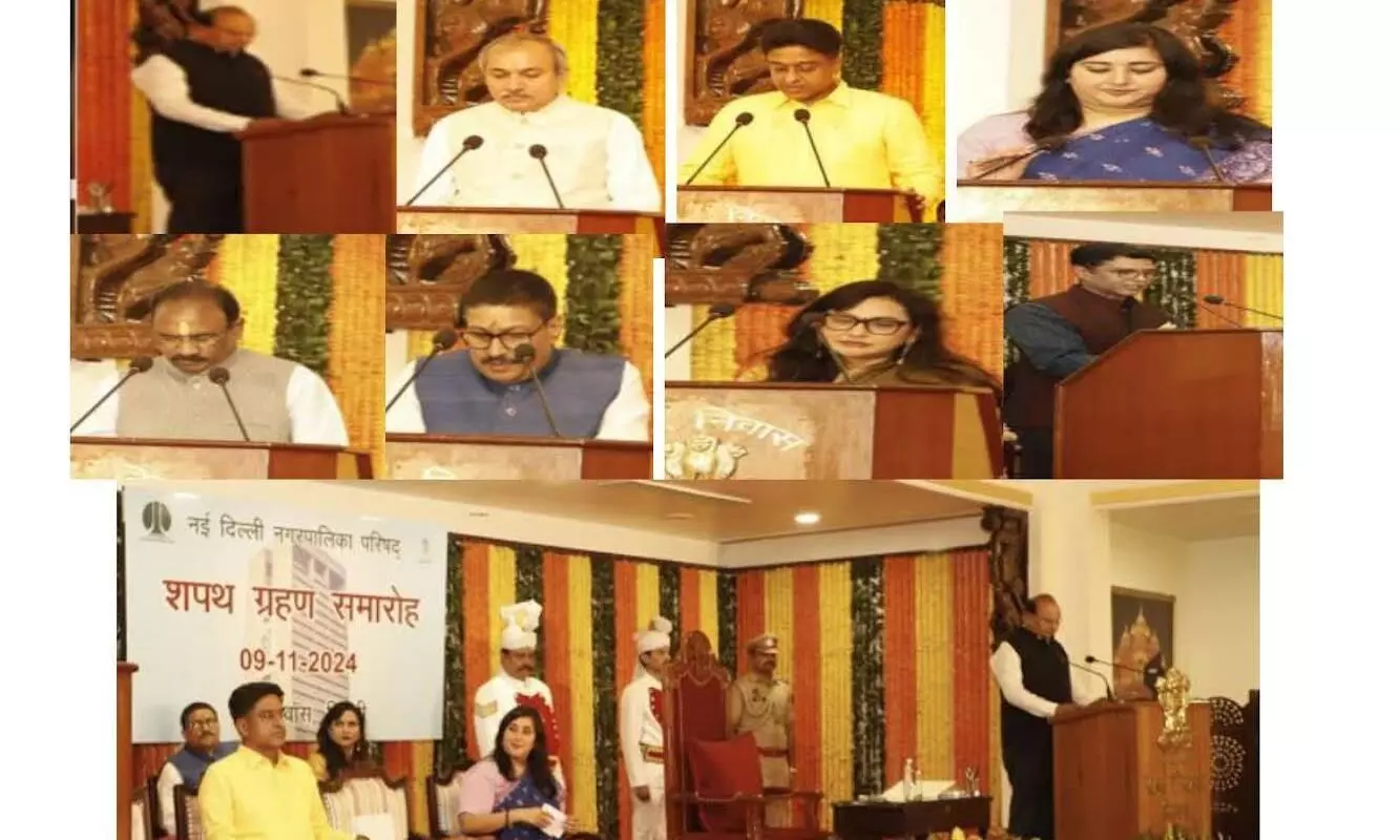 Delhi LG Administers Oath to New NDMC Leadership at Raj Niwas