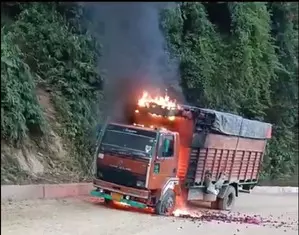 Manipur: Militants set fire to trucks carrying essentials