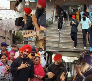 Diljit Dosanjh visits Gurdwara in Hyderabad on the occasion of Gurpurab