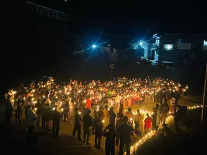 Meitei group holds candlelight march condemning killing of six women & children