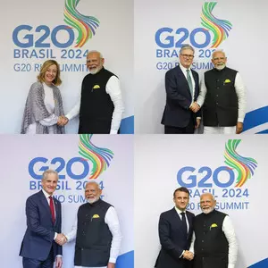 Macron to Meloni, PM Modi holds crucial meetings with world leaders during Rio G20 Summit 