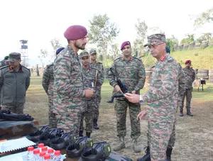 Lt Gen Suchindra Kumar reviews indigenously developed ‘Asmi’ machine pistols