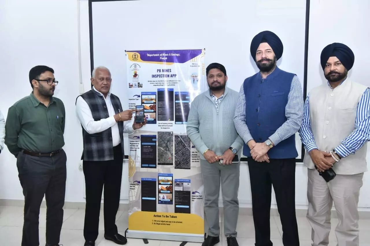 Punjab Mining Minister Goyal launches Punjab Mines Inspection Mobile App