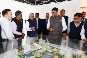 Nitish Kumar inspects under-construction SDRF campus in Patna