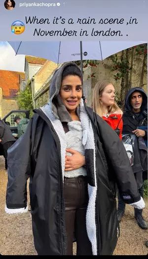 Priyanka Chopra shares ‘chilling’ picture as she shoots rain scene in November