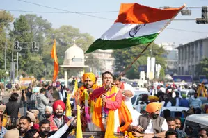 Amid chants of ‘Inquilab Zindabad’, AAP takes out thanksgiving procession in Punjab