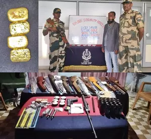 Bengal: BSF apprehends Bangladeshi smuggler with gold biscuits, seizes consignment of air rifles