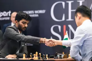 World Chess Championship: Gukesh strikes back to beat Ding Liren in third game; ties scores (Ld)