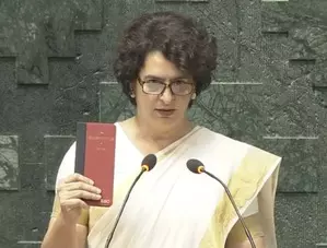 I am very happy today,  Priyanka Gandhi takes oath as Lok Sabha MP