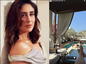 Kareena Kapoor enjoys a relaxing day by poolside with her furry companion