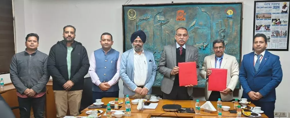 PEDA Inks MoU with Chandigarh University to Advance Energy Conservation Research & Development in Punjab