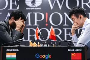 World Chess Championship: Gukesh lets Ding Liren escape with a draw