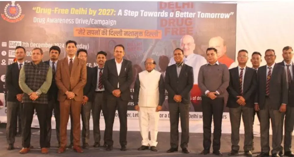 Delhi Police’s mega event at Central Park against drug abuse under the vision of Drug-Free Delhi by 2027