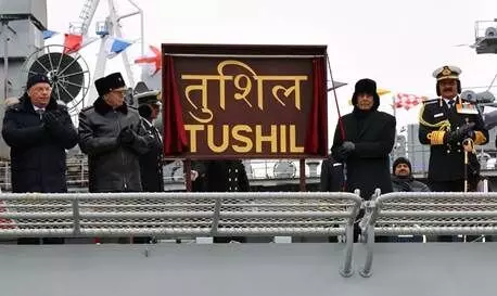 INS Tushil: Symbol of India-Russia cooperation commissioned into the Indian Navy in presence of Defence Minister Rajnath Singh