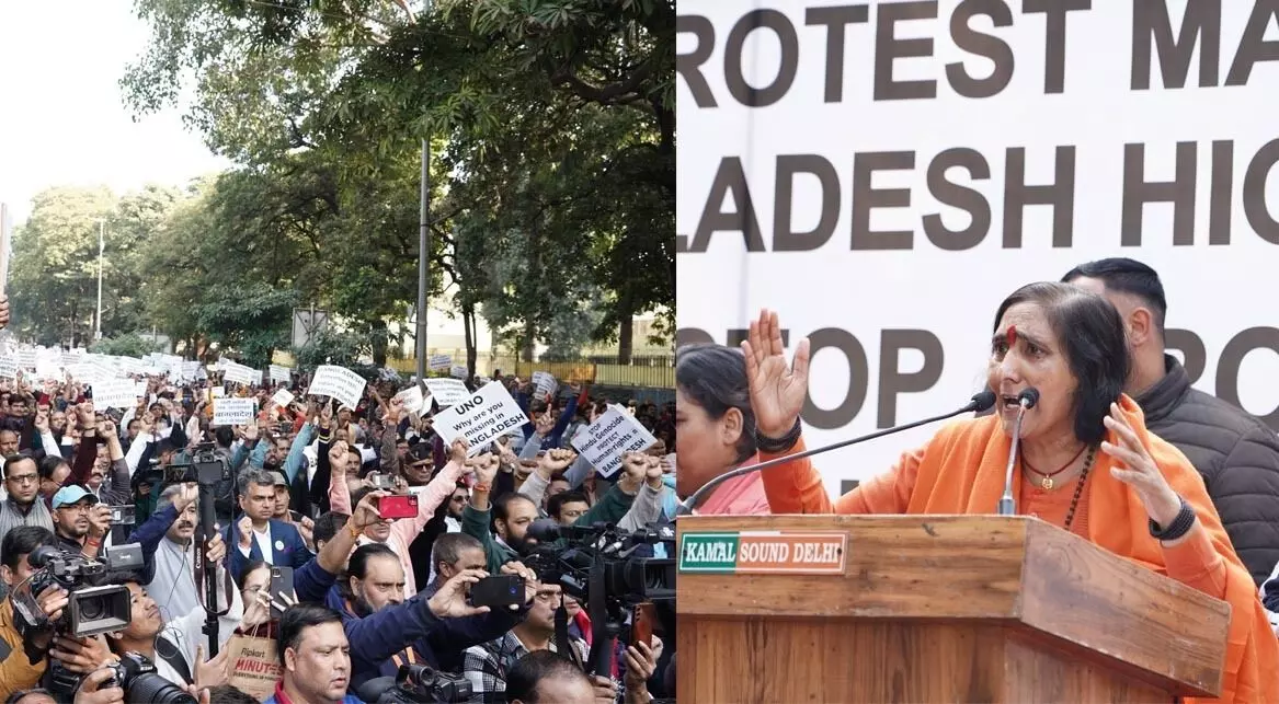 Protest March at Bangladesh High Commission: A Call to Action Against Atrocities on Hindus