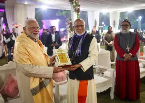 PM Modi attends Christmas celebrations at residence of Union Minister George Kurian