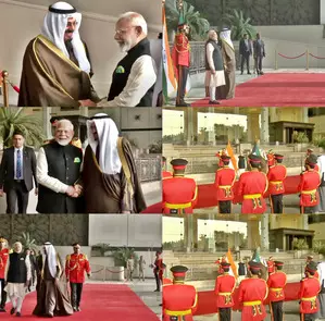 PM Modi accorded Guard of Honour at Kuwaits Bayan Palace