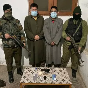 Two terror associates arrested with arms, ammunition in J&K’s Sopore